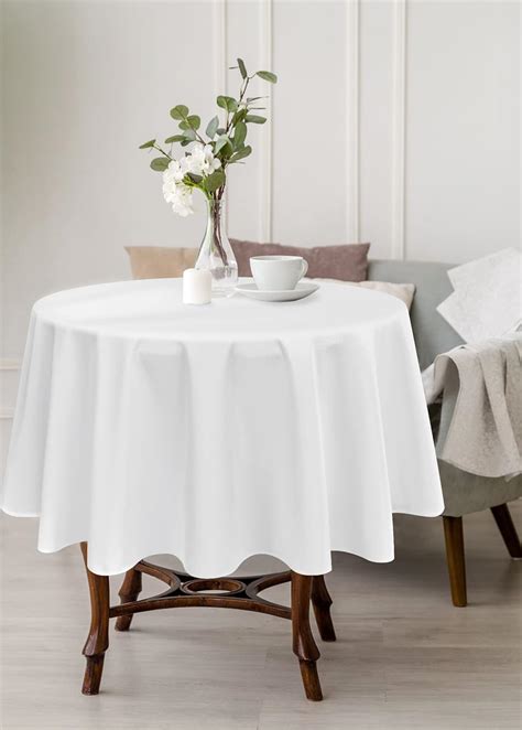 Pack Round Tablecloth Inch Polyester Round Table Cloth White