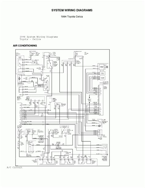 Toyota Celica Wiring Diagram