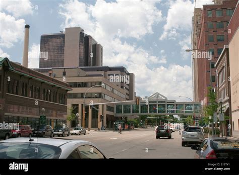 Skywalk Near Mayo Clinic Complex Rochester Minnesota Stock Photo Alamy