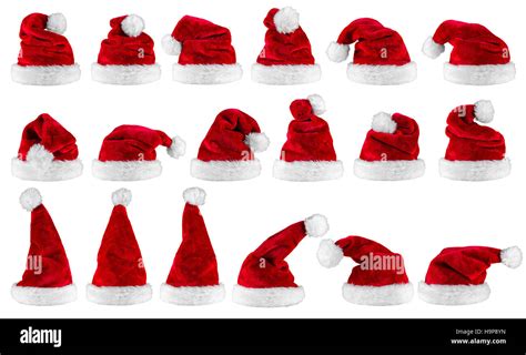 Big Set Collection Of Red White Plush Santa Claus Christmas Xmas Hat