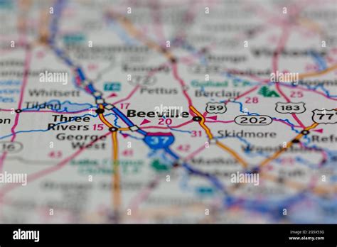 beeville texas usa shown   geography map  road map stock photo alamy