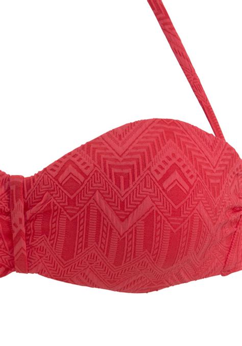 Buffalo Bügel Bandeau Bikini Romance rot Cup A 32 LASCANA de