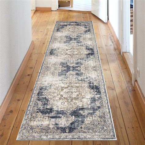 SHACOS Hallway Runner Rug 2x8ft Vintage Rug Runner Non Slip Soft