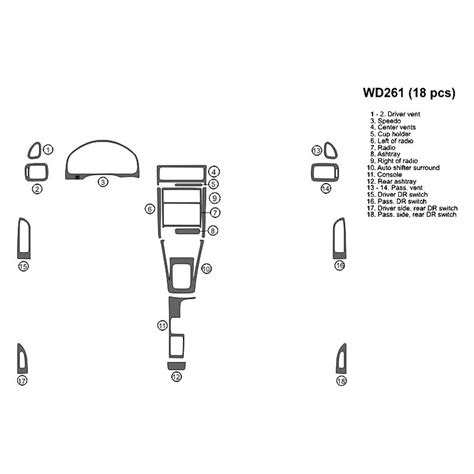 B I Wd Rba D Raw Brushed Aluminum Full Dash Kit Pcs