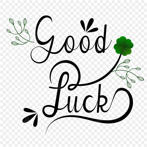 Good Luck Wishes Lettering Social Media Good Luck Text Png