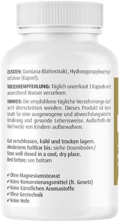 Zeinpharma Damiana Mg Blattextrakt Kapseln Stk Ab