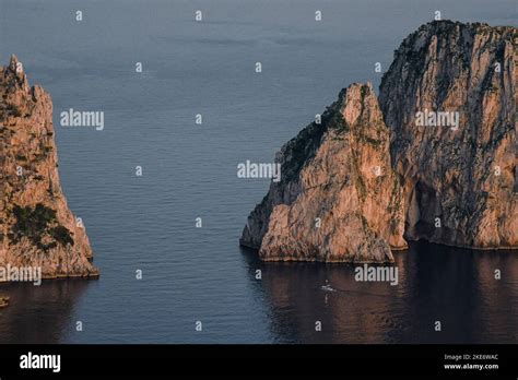 Sunset in Capri, Italy Stock Photo - Alamy