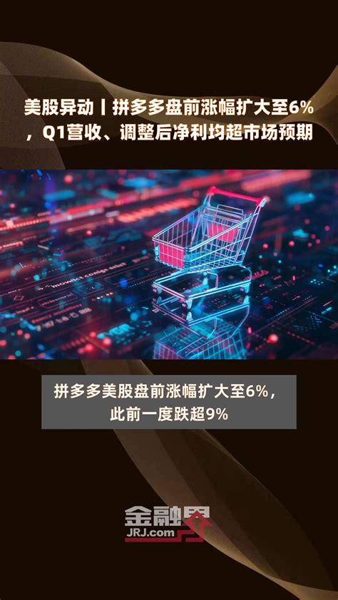 美股异动丨拼多多盘前涨幅扩大至6，q1营收、调整后净利均超市场预期 快报凤凰网视频凤凰网