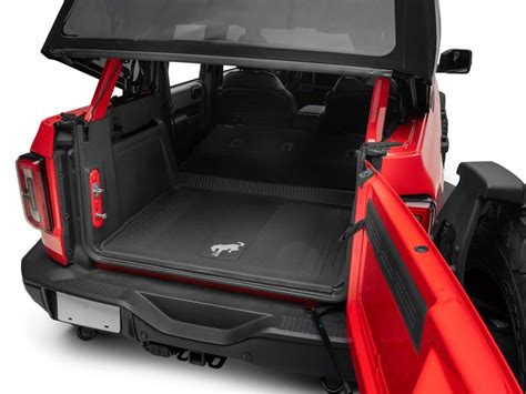 Ford Bronco Cargo Area Floor Liner With Bronco Logo Black M Dz