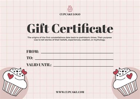 Aesthetic Cupcakes Paradise Bakery Gift Certificate Gift Certificate