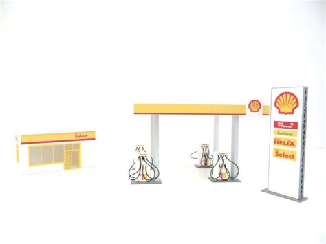 Gas Station In Scale Diorama Model Kit Petrol Station Etsy