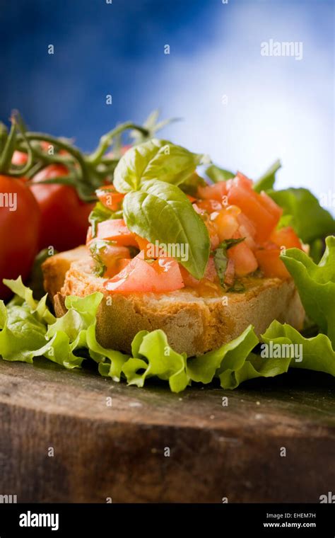 Bruschetta - Appetizer Stock Photo - Alamy