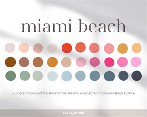 Miami Beach Color Palette Bright Pink Blue Turquoise Coastal Florida