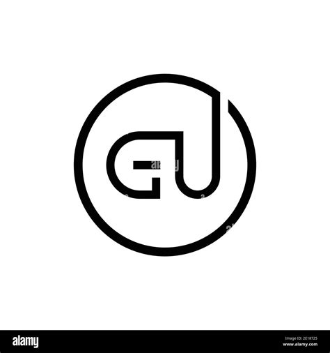 Initial Circle GU Letter Logo Creative Typography Vector Template. Creative Letter GU logo ...