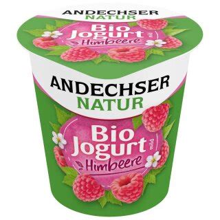 Andechser Natur Jogurt Himbeere 3 8 Bio 150g Ekomarkt De