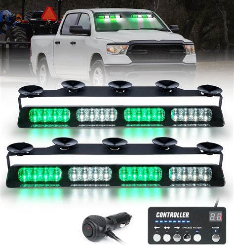 Lumenix Led Emergency Dash Strobe Lights Bar W Controller Front