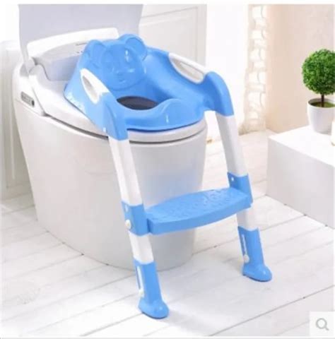 Baby Toilet Seat Ladder Children Toilet Seat High Chair Folding Potty Infant Chair Toilet Seat ...