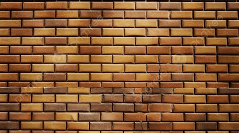 Small Yellow Brick Wall With Brown Pieces Of Tile Background Brick