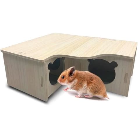 Maison Hamster Maison En Bois Pour Hamster Nains Hamster Syrien Rat