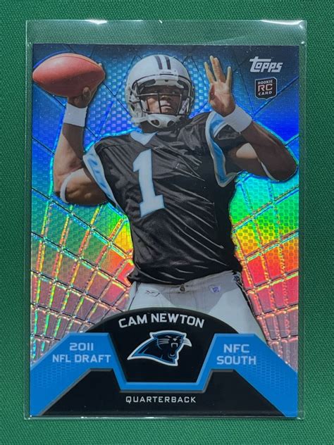 Topps Tmb Cam Newton Nfl Draft Refractor Rc Ebay