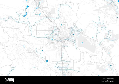 Rich Detailed Vector Area Map Of Santa Rosa California Usa Map