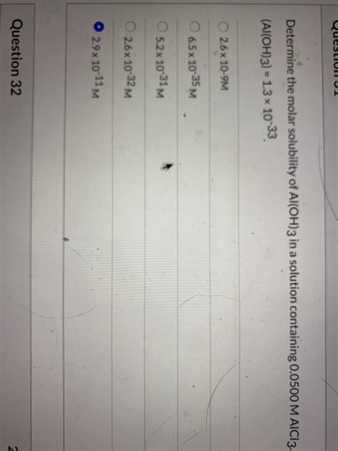 Solved QuestiuII JI Determine The Molar Solubility Of Chegg