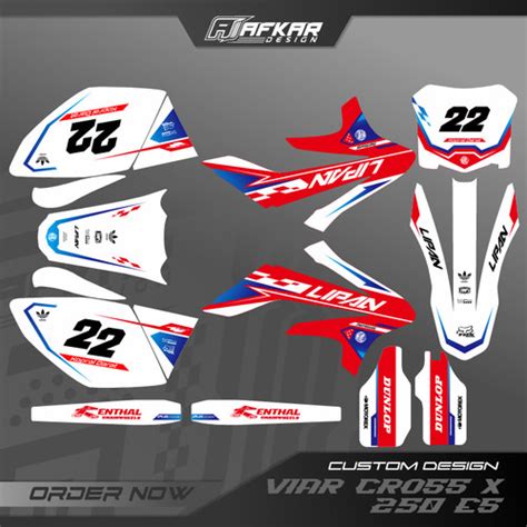 Jual Sticker Decal Viar Cross X Es Design Custom Bisa Request Kab