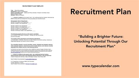 Free Printable Recruitment Plan Templates Pdf Word Excel