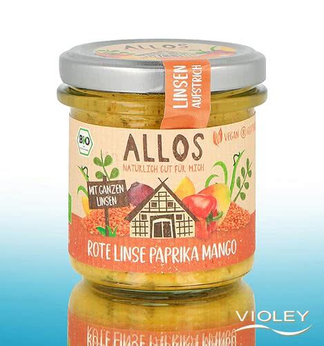 Allos Linsen Aufstrich Rote Linse Paprika Mango Glutenfrei G