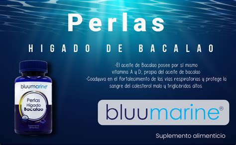 Bluu Marine Perlas Higado De Bacalo 150 Perlas Suplemento