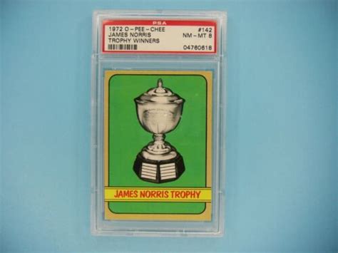 O Pee Chee Nhl Hockey Card James Norris Trophy Psa Nm