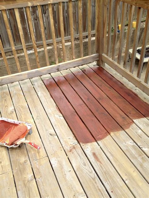 Redwood Stain Staining The Deck Eclectically Grey Staining Deck