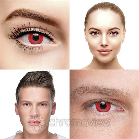 Red Uv I Glow Coloured Contact Lenses Daily Chromaview Uk