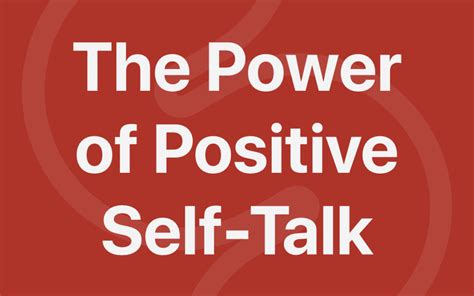 The Power Of Positive Self Talk Successmode