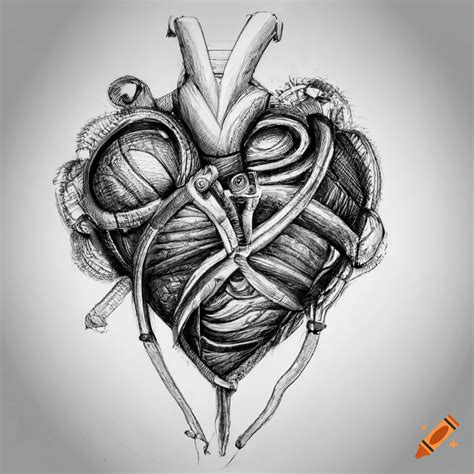 Illustration Of A Mechanical Heart On Craiyon