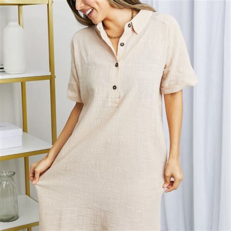 Zenana Outfitters Dresses Zenana Iconic Scene Full Size Gauze Half