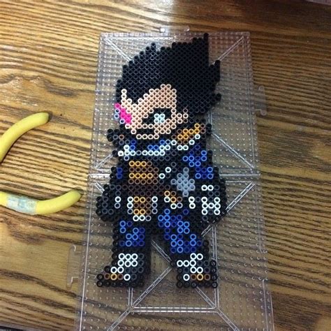 Dbz Vegeta Perler Beads By Dinnercrewcrafts Perler Bead Patterns Perler Beads Hama Beads