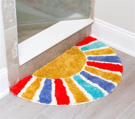 Amazon Truedays Colorful Boho Bath Mat Half Round Water Absorbent