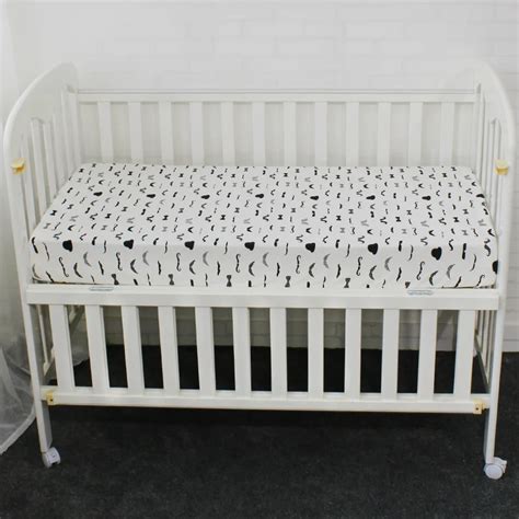 Baby Crib Fitted Sheet Pure Cotton Cute Pattern Cot Bed Sheets Newborn Baby Bedding Soft ...