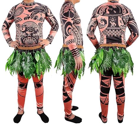 Buy Maui Tattoo Cosplay Costumetribal Imprint Moana Costume Party