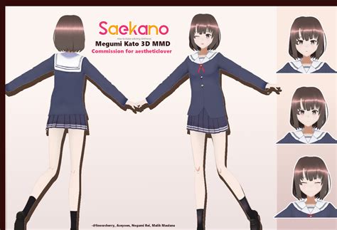 Mmd Blender Megumi Kato Commission Done By Xxsnowcherryxx On