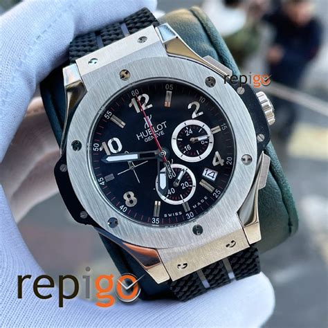 Hublot Big Bang Silver Silikon Kordon Erkek Replika Kol Saati Repigo Saat