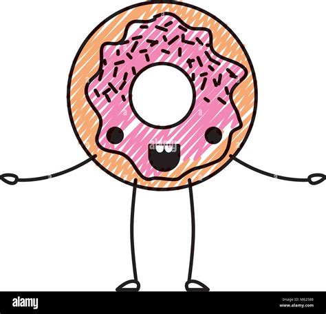 Donut Kawaii Dessert Cute Sweet Banque D Images Vectorielles Page