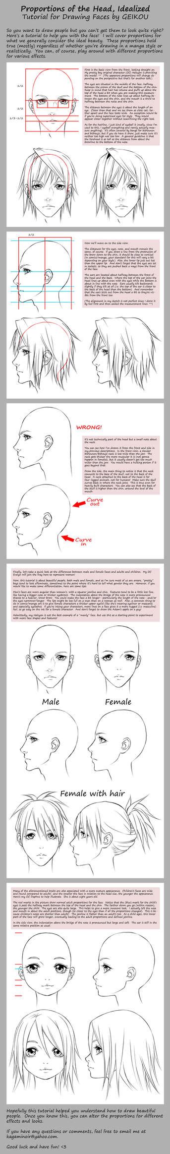 Tutorial: Proportions of the Head by GEIKOUart on DeviantArt