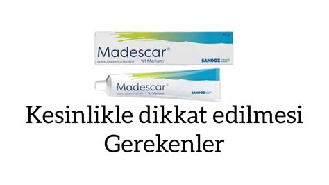 Madescar Merhem Ne I E Yarar Madescar Merhem Ne I In Kullan L R Youtube