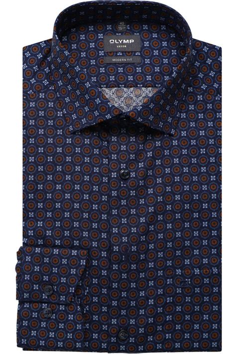 OLYMP Luxor Modern Fit Hemd sienna, | Businesshemden.com
