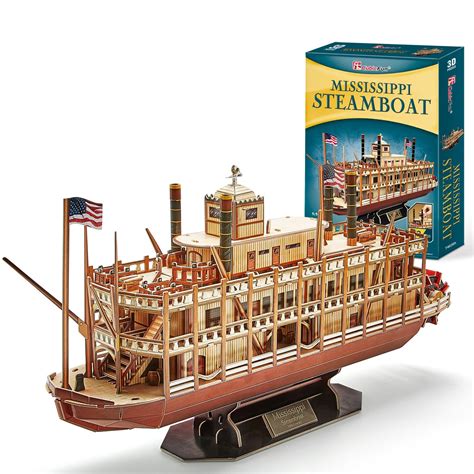 46cm Mississippi Steamboat Ship Model Kit 3D Paper Model Kit for 10 ...