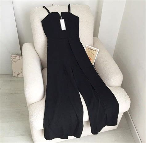 Mgp Rissel Wide Leg Jumpsuit In Black Fesyen Wanita Pakaian Wanita