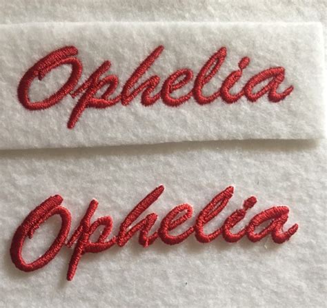 Embroidered Name Patches Free Style DIY Embroidery Script | Etsy