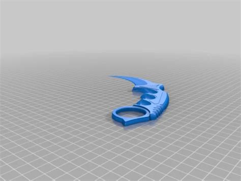 3d Printed Karambit Csgo Knife By Laurumm Dk Pinshape